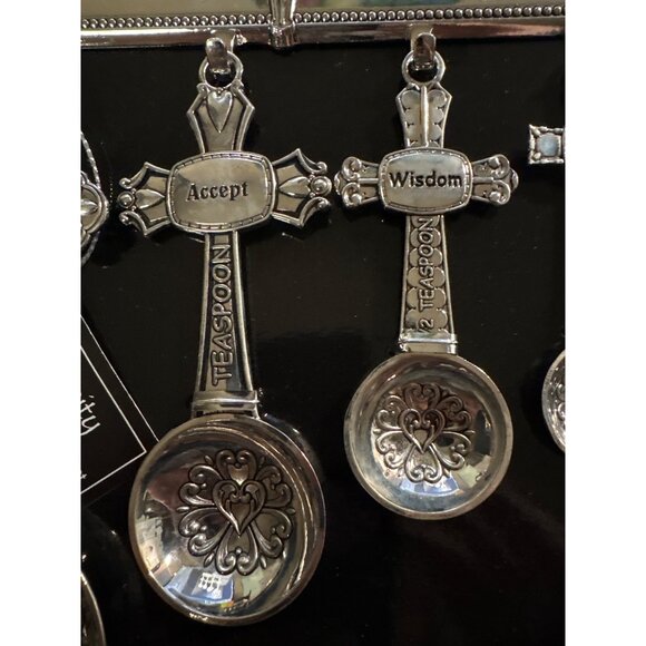 Serenity Prayer 4 Pc Measuring Spoon Set and Rack Functional Religious Gift NEW - Picture 3 of 6